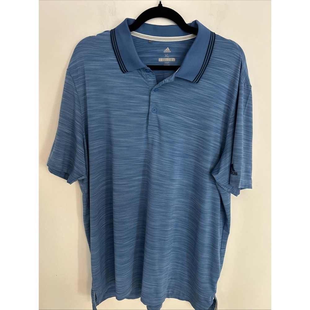 Adidas Men's XL‎ Golf Polo Shirt Blue Short Sleeve